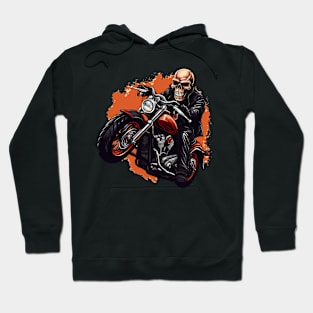 skull riding a motorcycle Hoodie